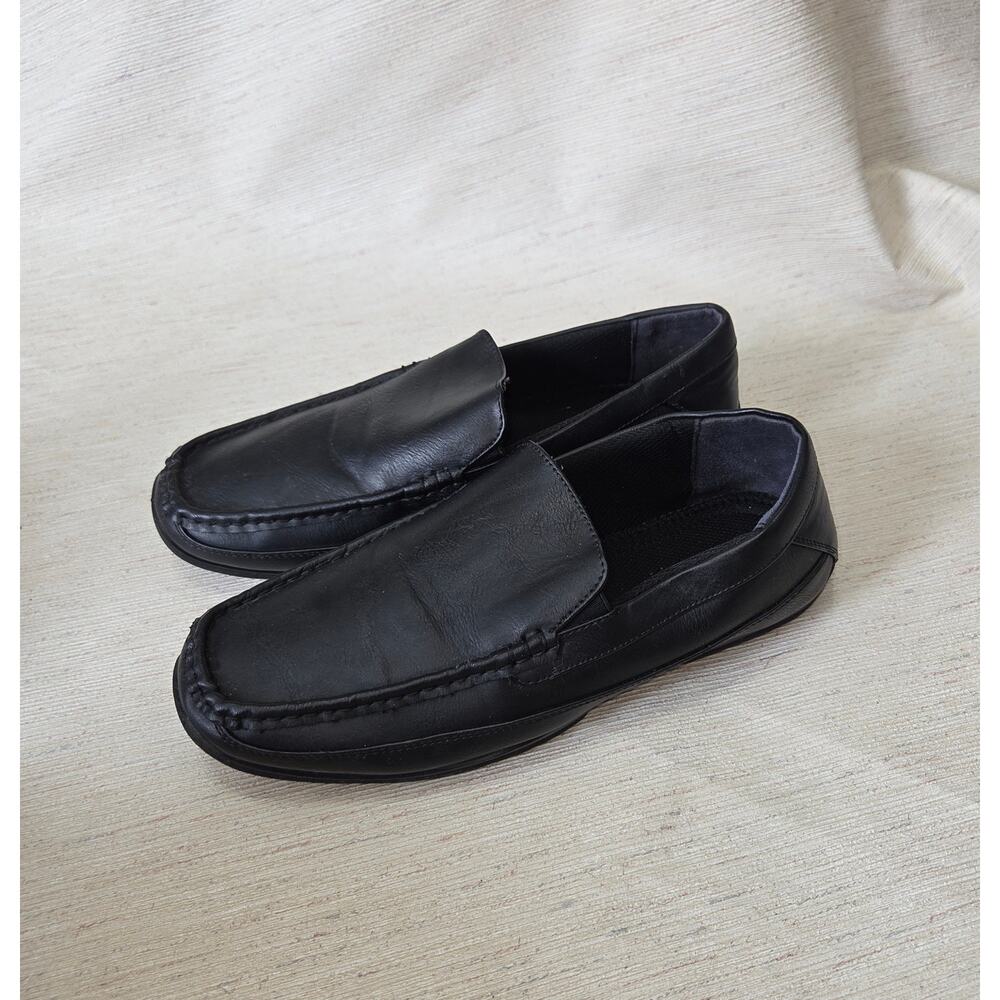 Dexter Black slip on dress shoes men's size 9.5